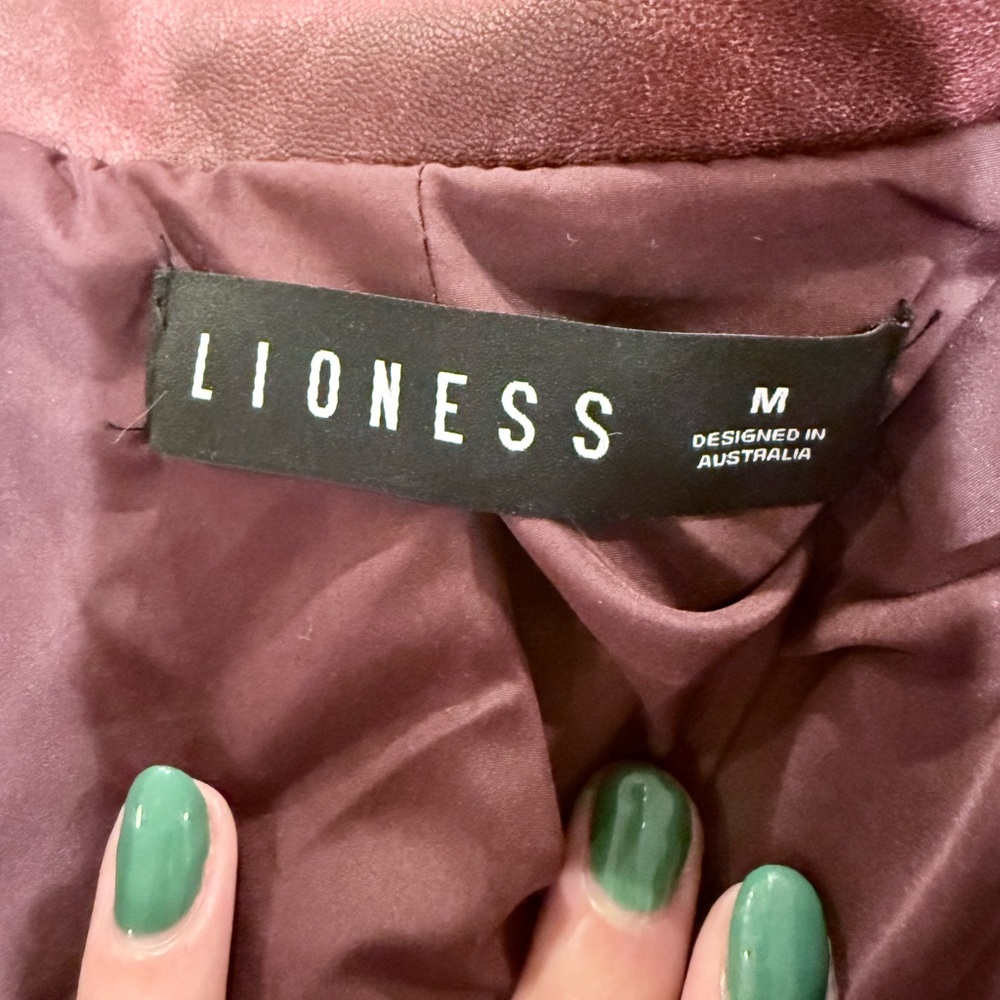Lioness Deep Red Leather Jacket - Picture 5 of 7